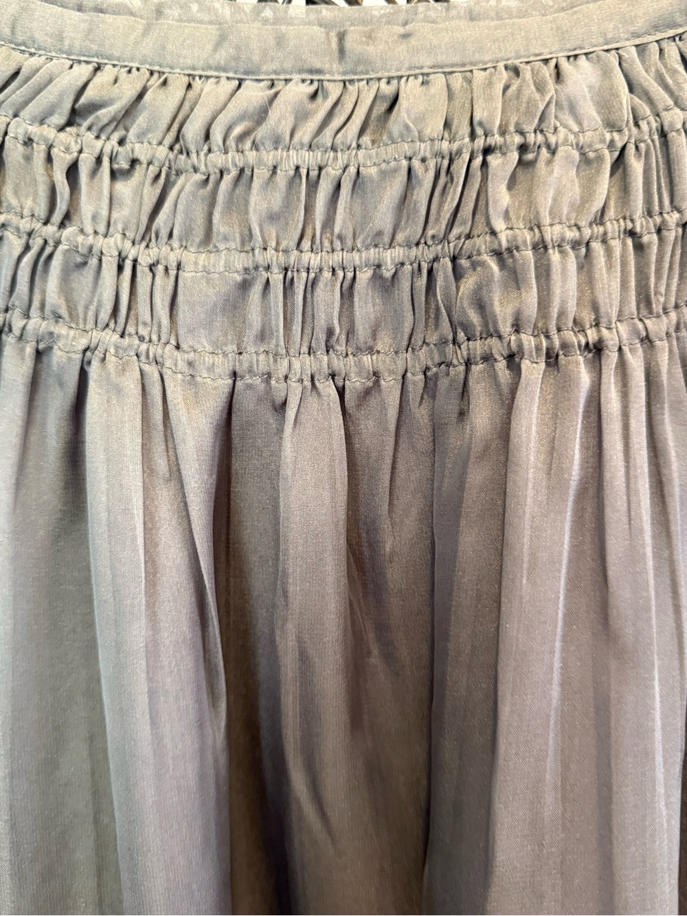 Women's Chiffon A-Line Skirt - Light Gray (0106) - Picture 4 of 5